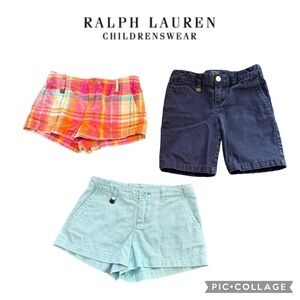 Polo Ralph Lauren girls classic chino shorts bermuda bundle lot of 3 size 6